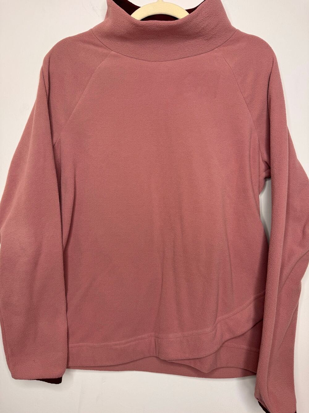 L.L.Bean Women’s M Mauve Repreve Fleece Pullover Mock Neck
